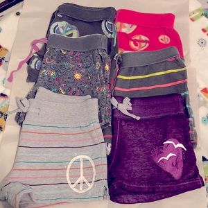 Set of 6 Kid Girls knit sleep shorts